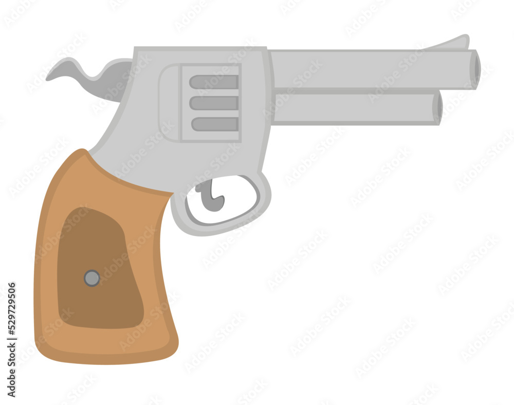 Vector illustration of a cowboy gun from the wild west Vector illustration of a cowboy gun from the wild west