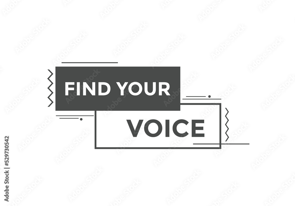 Find your voice Colorful label sign template. Find your voice symbol web banner
Find your voice Colorful label sign template. Find your voice symbol web banner