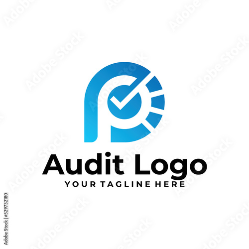 audit logo vector design template