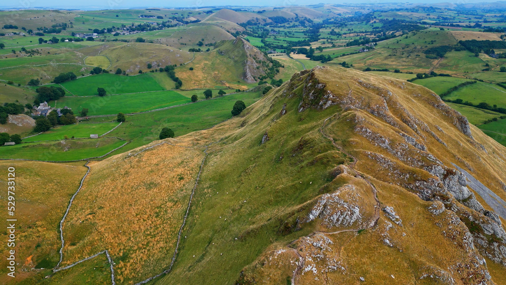 Chrome Hill and Parkhouse Hill at Peak district National Park - drone photography