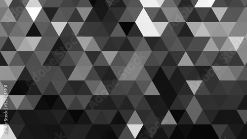Black and white polygonal pattern Abstract geometric background Triangular mosaic  perfect for website  mobile  app  advertisement  social media