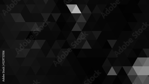 Black and white polygonal pattern Abstract geometric background Triangular mosaic, perfect for website, mobile, app, advertisement, social media