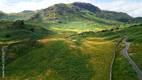 Wonderful Lake District National Park from above - drone photography