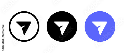 Share, send button icon vector in flat style. Social media elements