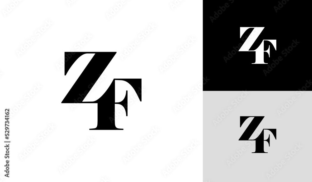 ZF letter monogram logo ZF letter monogram logo