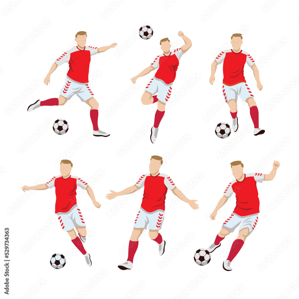 Denmark Football Player Man Illustration World Cup 2022