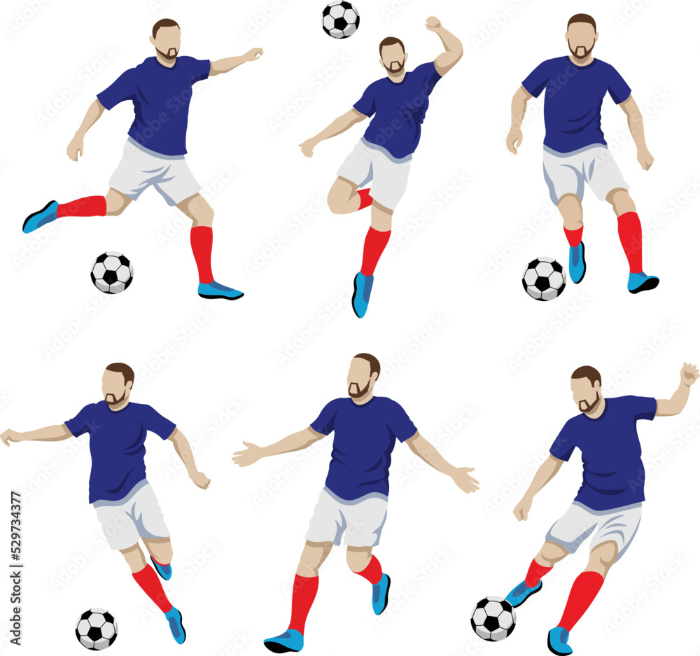 France Football Player Man Illustration World Cup 2022