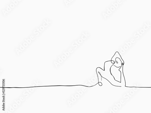 simple childish continuous lines side body yoga gesture seamless pattern for background, wallpaper, texture, banner, label, cover, card etc. vector design