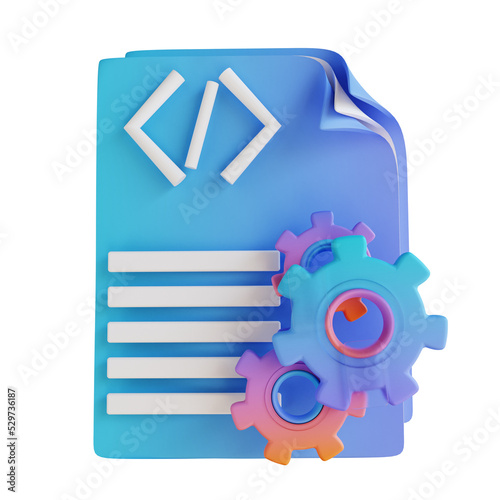 3D illustration code notes setting