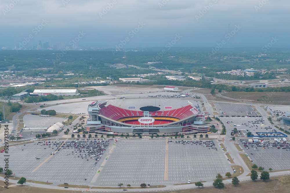 The USA, Kansas City, September 2022 Aerial view of the GEHA Field at