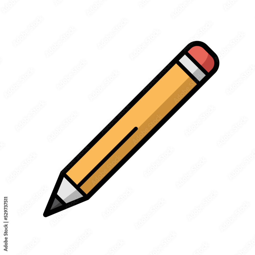 pencil icon vector design template in white background pencil icon vector design template in white background