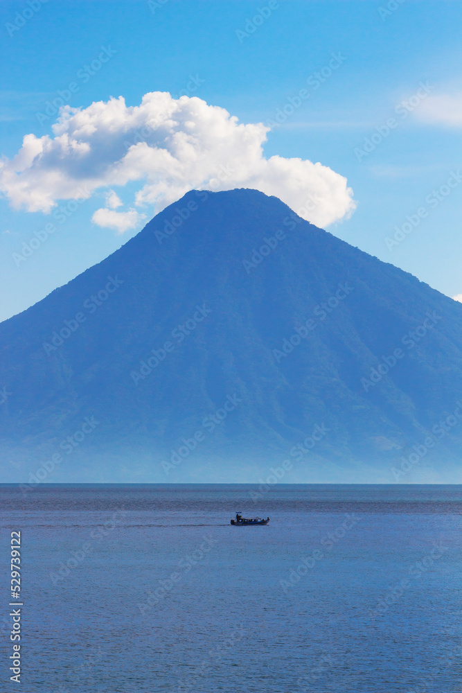Volcano in Panajachel city of Lago Atitlán, Guatemala - Central America