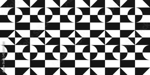 A chessboard with circles and rhombuses is the same checkerboard. Dector pattern, decoration and stylish interior. Checkerboard print for surfaces.