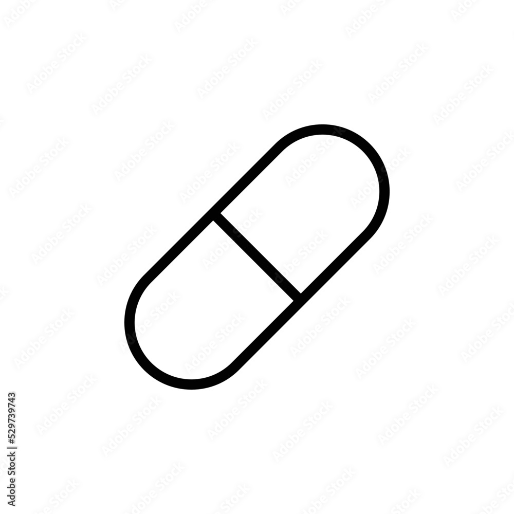 pills -drug icon vector design template in white background pills -drug icon vector design template in white background