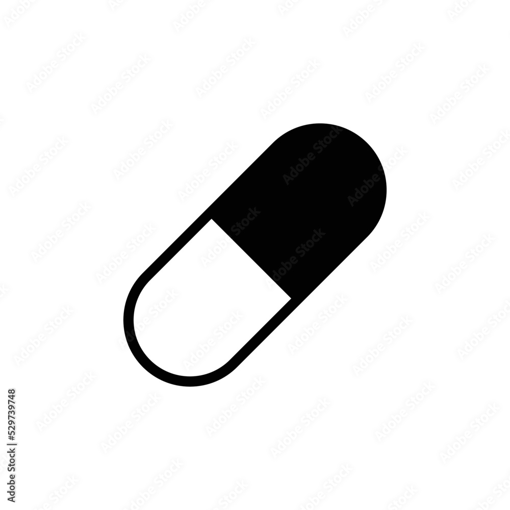 pills -drug icon vector design template in white background pills -drug icon vector design template in white background