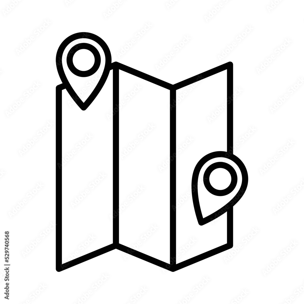 map icon vector design template in white background map icon vector design template in white background