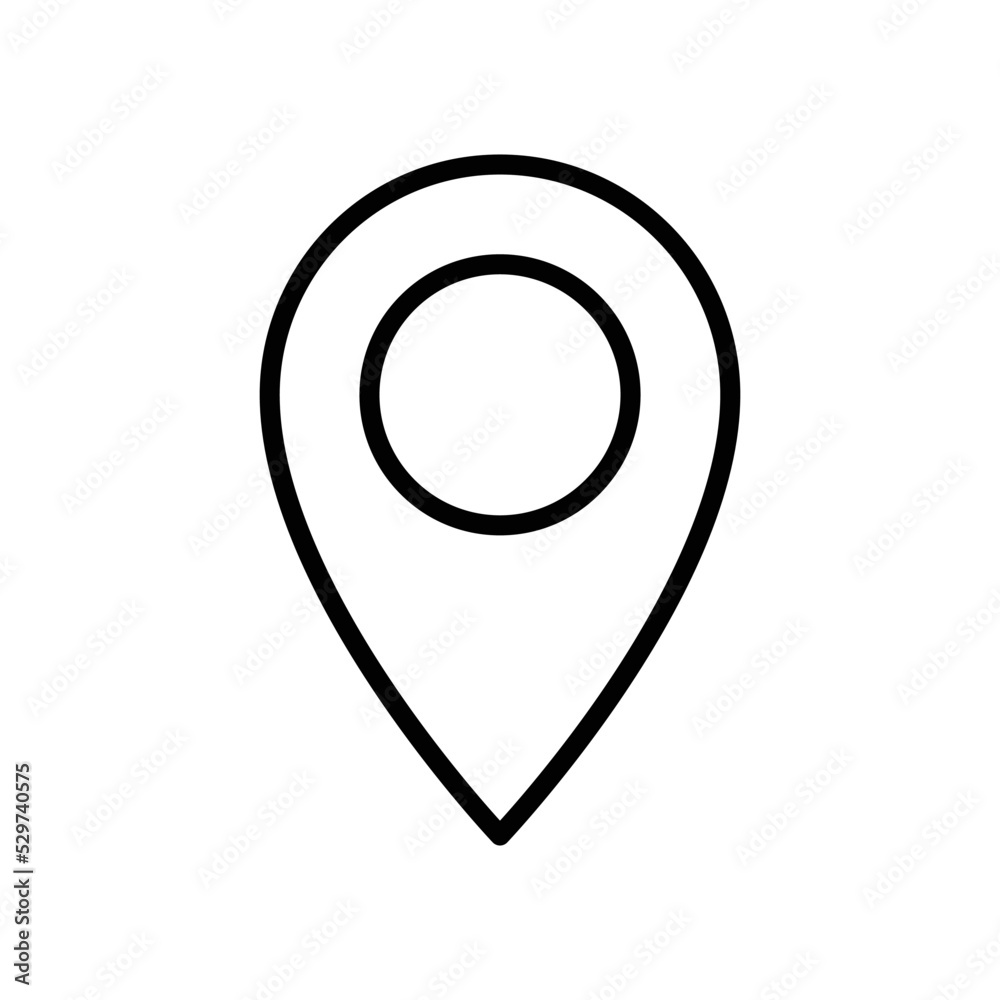 pin locator icon vector design template in white background pin locator icon vector design template in white background