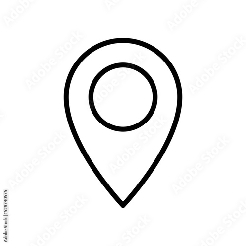 pin locator icon vector design template in white background