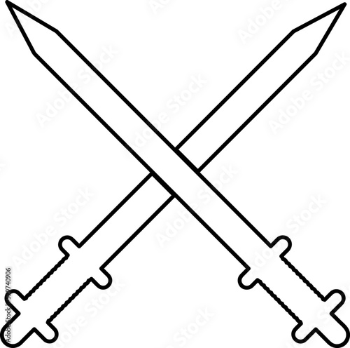 two crossed swords