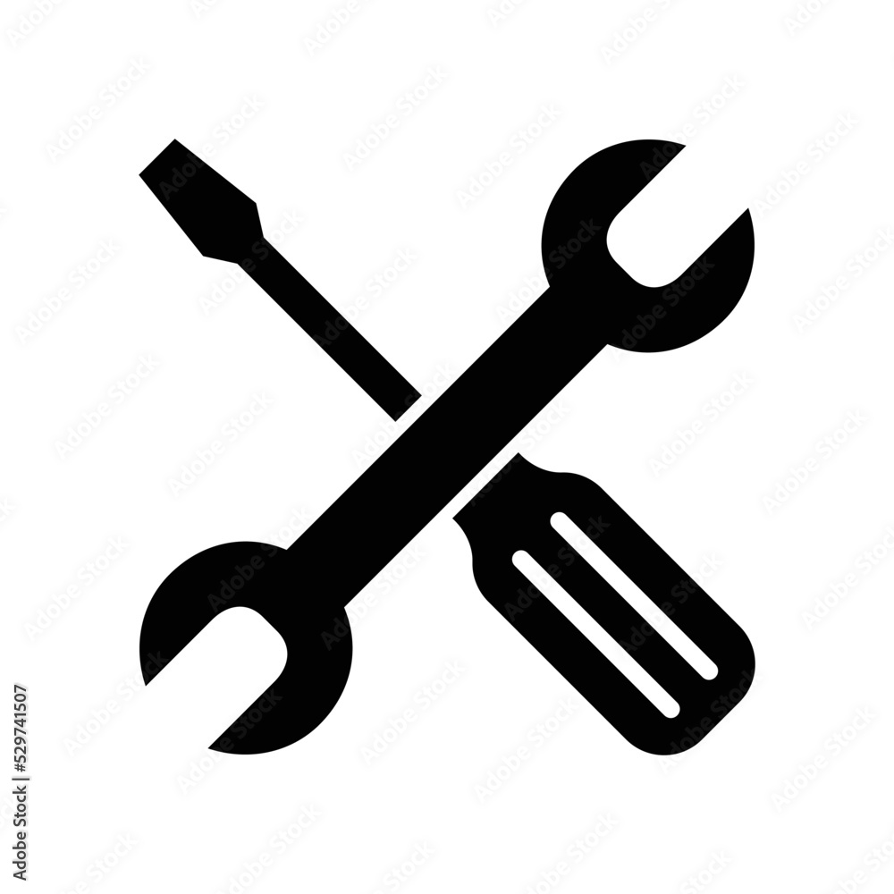 screw driver icon vector design template in white background screw driver icon vector design template in white background