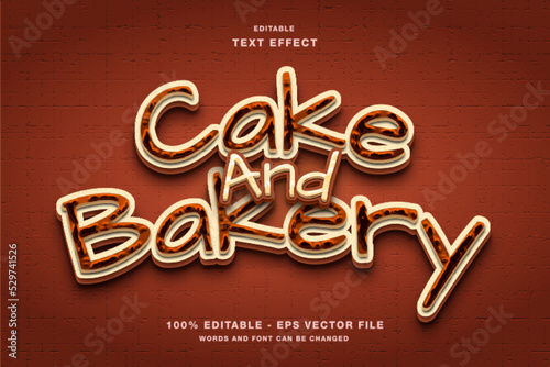 Cake and Bakery Editable Text Effect