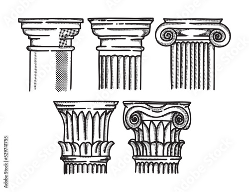 sketch of greek column