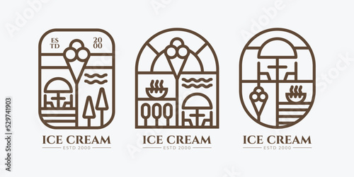 Vintage Ice Cream Logo Template