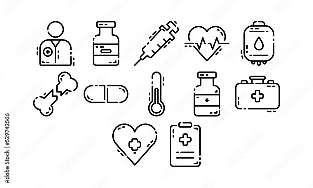 Fototapeta premium Medical Icon Set