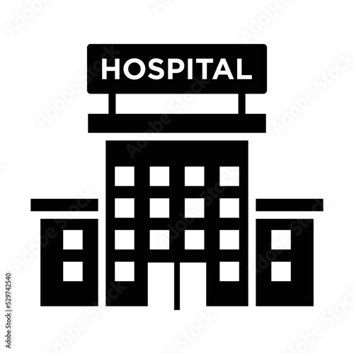 hospital building icon vector design template in white background