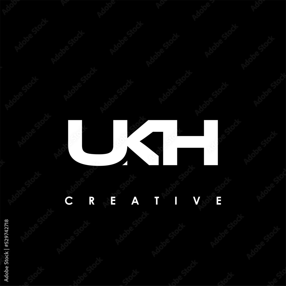 UKH Letter Initial Logo Design Template Vector Illustration
