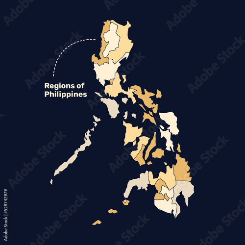 Illustration Map of the Philippines photo