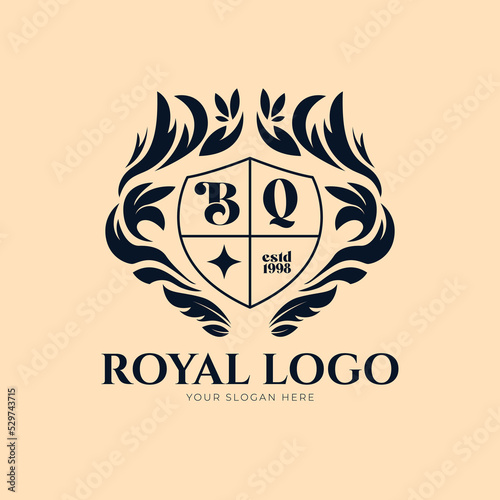 vintage royal emblem logo template