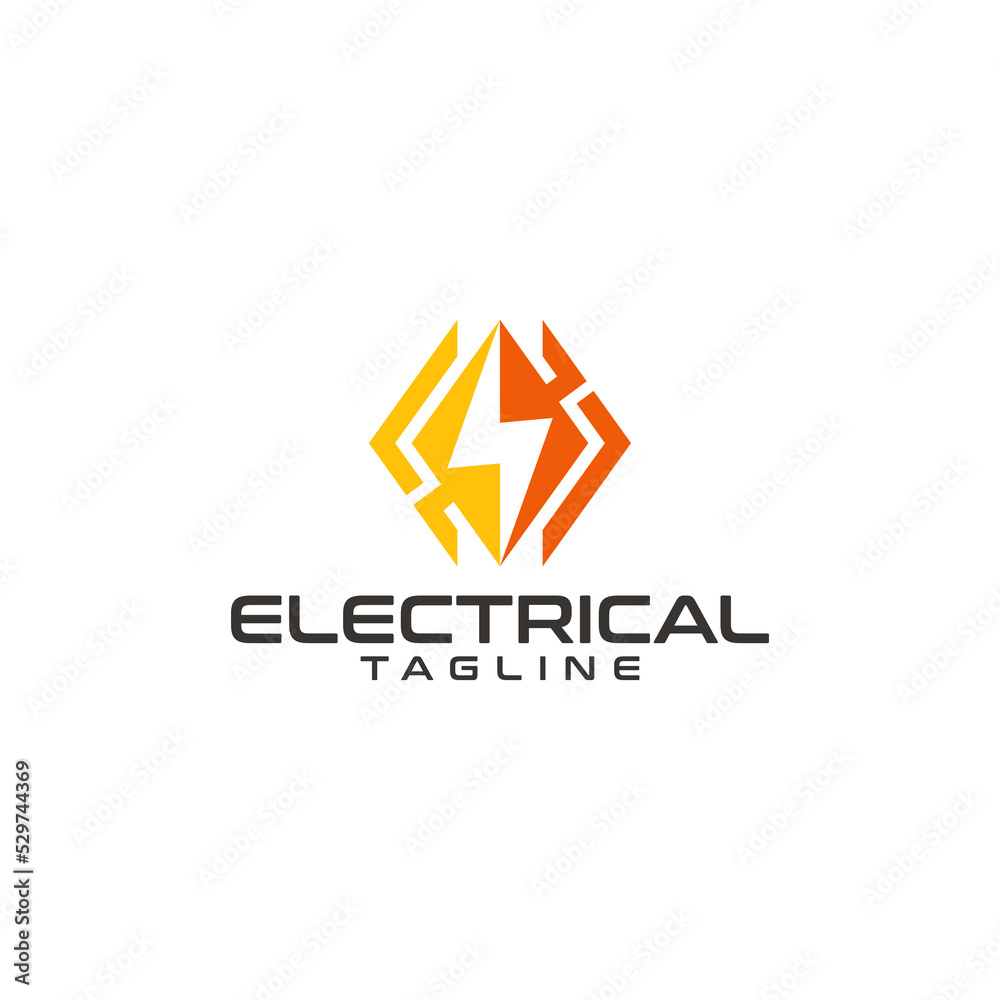 Electrical block chain logo icon vector isolated Electrical block chain logo icon vector isolated