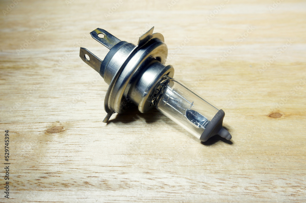 Halogen motorcycle lamp, selective focus Halogen motorcycle lamp, selective focus