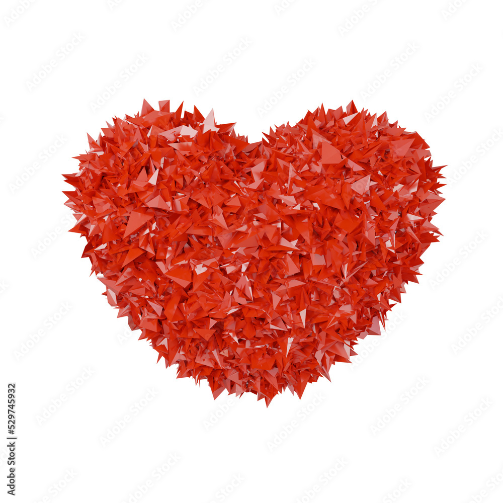 3D Rendering Heart red 3D Rendering Heart red