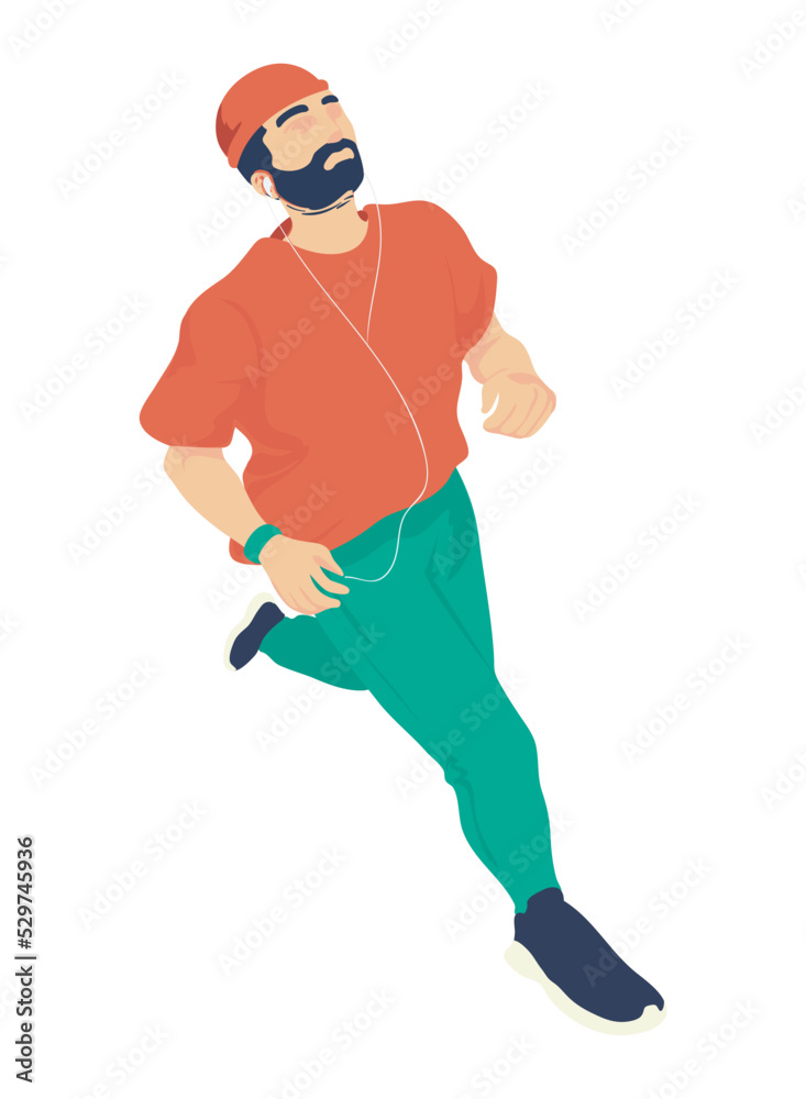 Fototapeta premium running man design