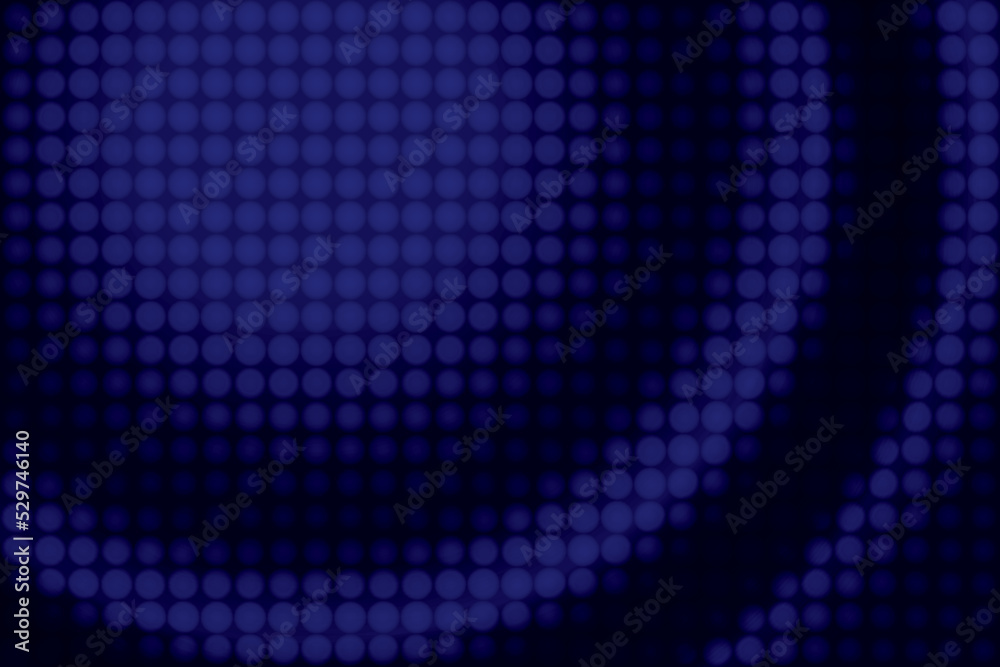 Abstract black and blue color hitech technology background with futuristic light pattern, halftone effect, round shape, sportlight. Vector illustration.
