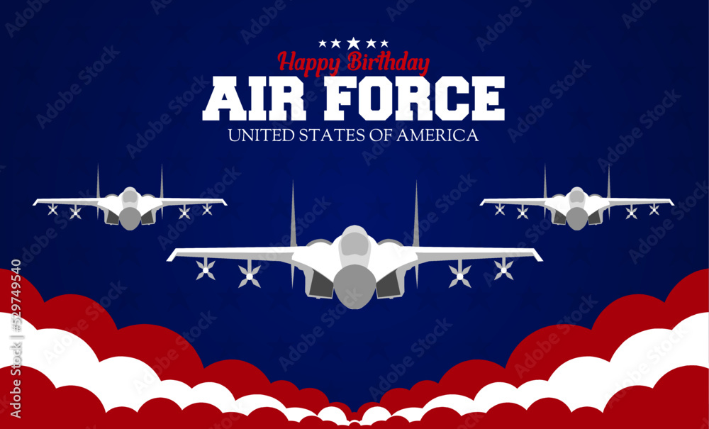 Vetor de Happy birthday United States Air Force vector illustration