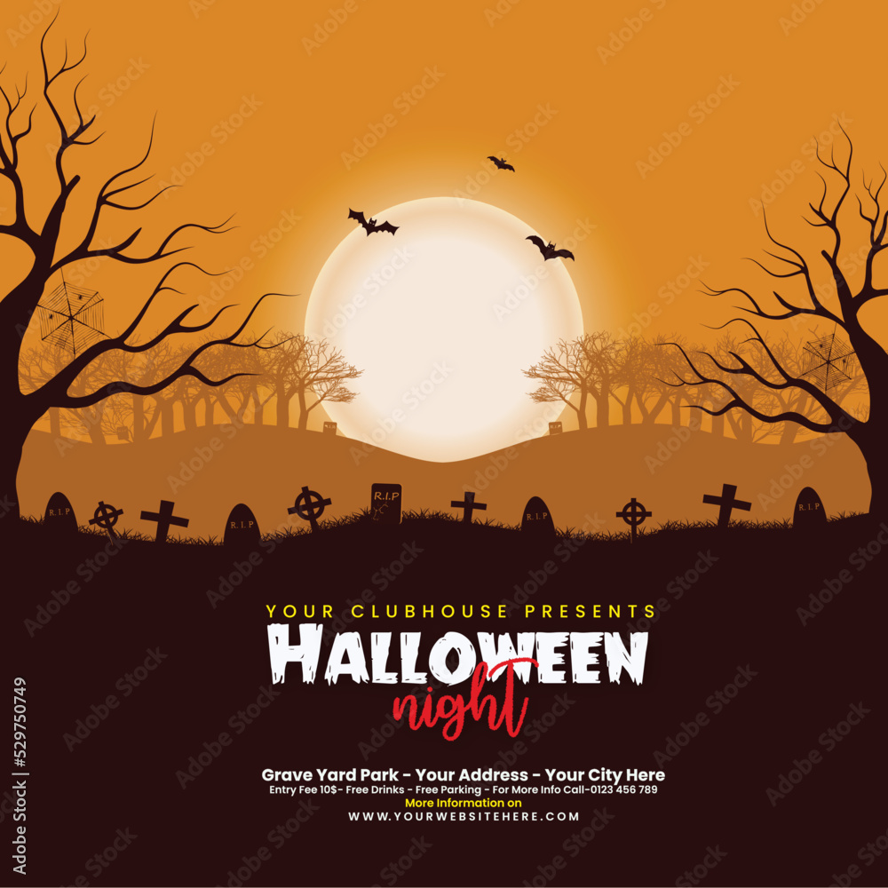 halloween background  vector design 31 October banner.