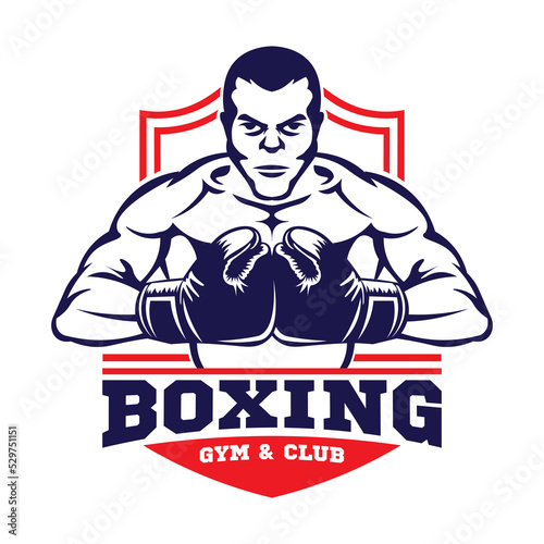 Boxing player vector illustration, perfect for tshirt and Boxing club logo design