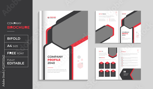 Corporate brochure and company profile annual report cover design template set 