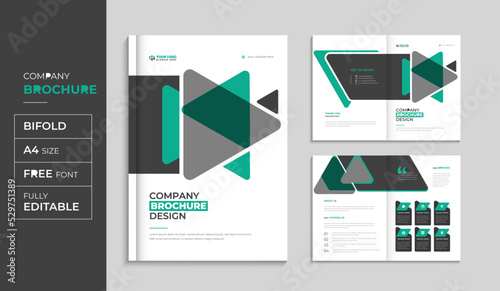 Corporate brochure and company profile annual report cover design template set 