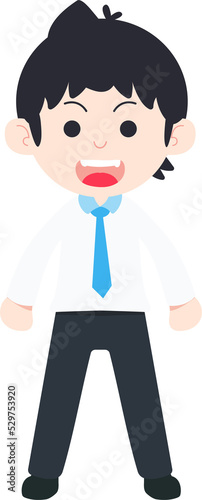 SD Business Man Isolated icons People Cartoon Character Flat illustration Png #1