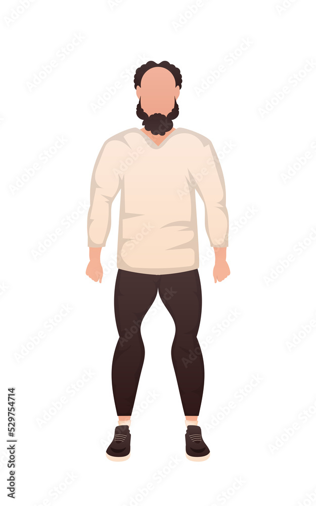 Athletic guy in full growth. Cartoon style. Athletic guy in full growth. Cartoon style.