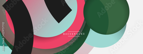 Circle and round shapes abstract background. Vector illustration for wallpaper banner background or landing page