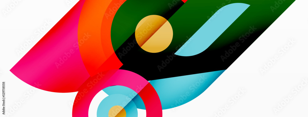 Abstract round shapes background. Minimalist decoration. Geometric background with circles and rings Abstract round shapes background. Minimalist decoration. Geometric background with circles and rings
