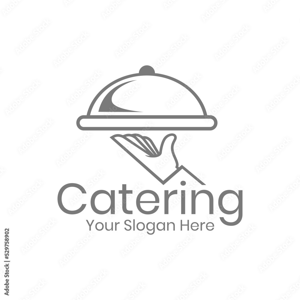 Catering vector logo badge. Cater service sign, outdoor dinner, restaurant business retro design with hand written modern calligraphy. Elegant lettering logotype, vintage style. Catering vector logo badge. Cater service sign, outdoor dinner, restaurant business retro design with hand written modern calligraphy. Elegant lettering logotype, vintage style.