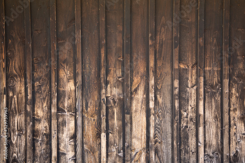 Wooden background of ancient old wood plank in wall fence