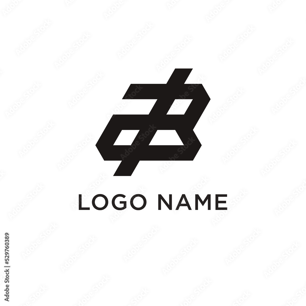 Obraz premium letter a B logo design