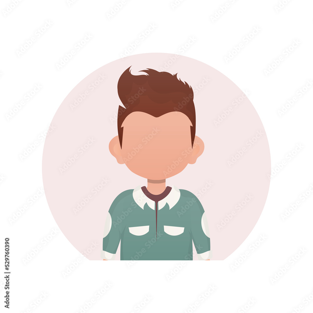 Avatar of a cute little boy. Cartoon style. . Avatar of a cute little boy. Cartoon style. .